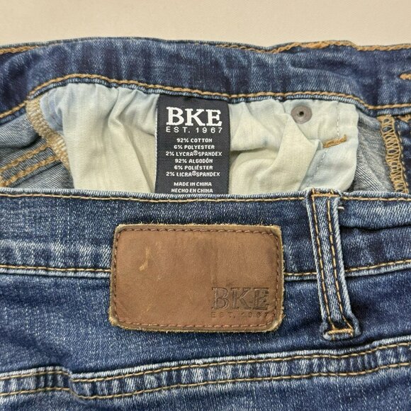 Bke Tyler Straight Classic Jeans Men Size 36x32 Stretch Outdoor Workwear Faded - Picture 8 of 12